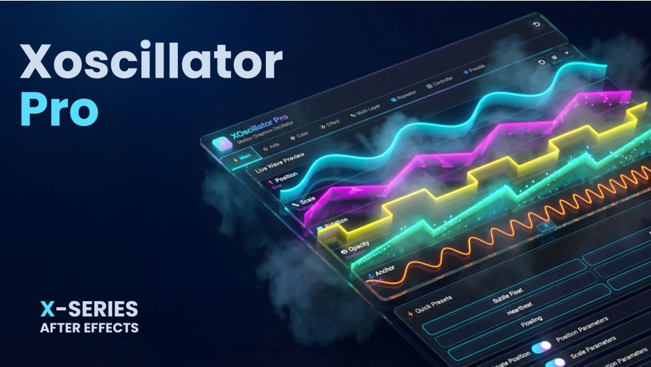 动态图形MG动画快速生成器 XOscillator Pro V1.0.0 含使用教程